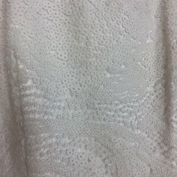 Nanette Lepore White Sequin Strapless Ribbon Trim Dress size 0 - Picture 9 of 15